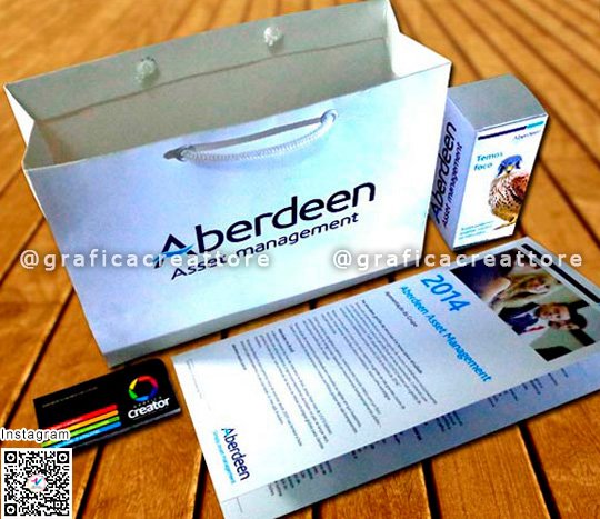 Sacola, folder e caixinha Aberdeen
