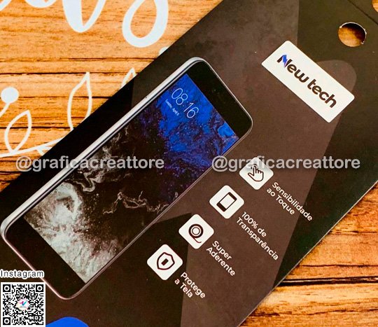 Embalagem para Pel�culas de Celular New tech